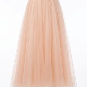 Blush Pink Tulle Maxi Skirt Jeweled Waist Size 4 Formal Pageant prom